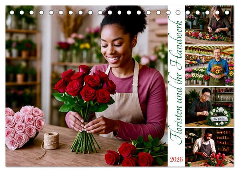 Floristen und ihr Handwerk (Tischkalender 2026 DIN A5 quer), CALVENDO Monatskalender