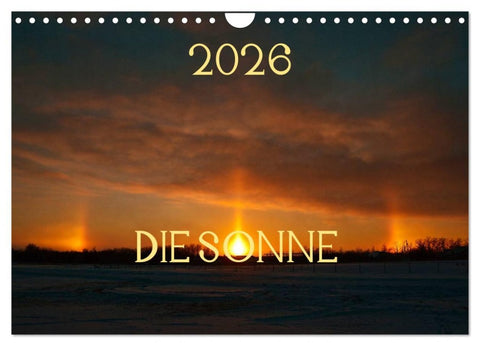 Die Sonne - 2026 (Wandkalender 2026 DIN A4 quer), CALVENDO Monatskalender