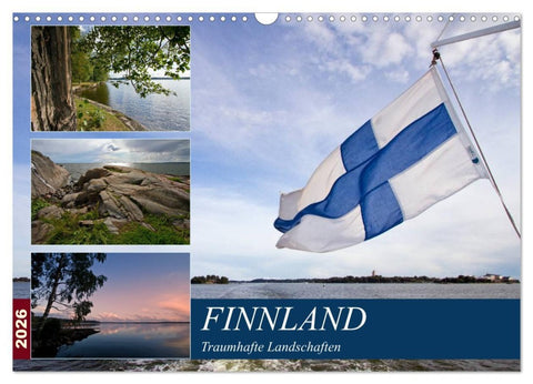 FINNLAND Traumhafte Landschaften (Wandkalender 2026 DIN A3 quer), CALVENDO Monatskalender