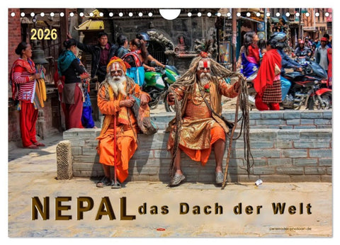 Nepal - das Dach der Welt (Wandkalender 2026 DIN A4 quer), CALVENDO Monatskalender
