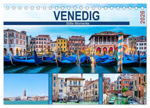 Venedig - Stille Momente (Tischkalender 2026 DIN A5 quer), CALVENDO Monatskalender