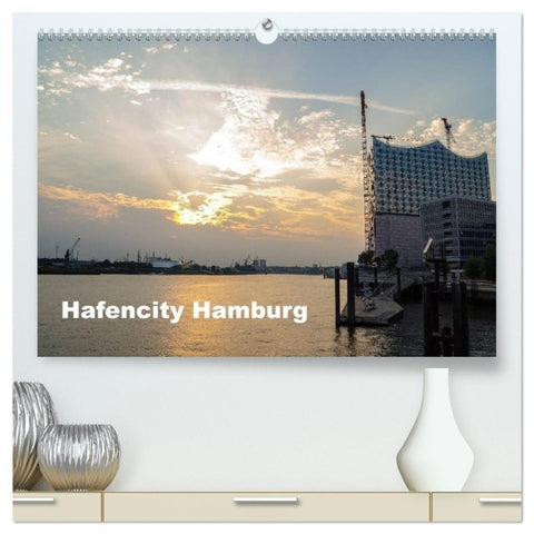 Hafencity Hamburg - die Perspektive (hochwertiger Premium Wandkalender 2027 DIN A2 quer), Kunstdruck in Hochglanz