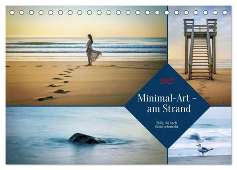 Minimal-Art - am Strand (Tischkalender 2027 DIN A5 quer), CALVENDO Monatskalender