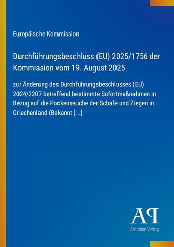 Durchführungsbeschluss (EU) 2025/1756 der Kommission vom 19. August 2025