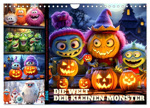 Die Welt der kleinen Monster (Wandkalender 2026 DIN A4 quer), CALVENDO Monatskalender