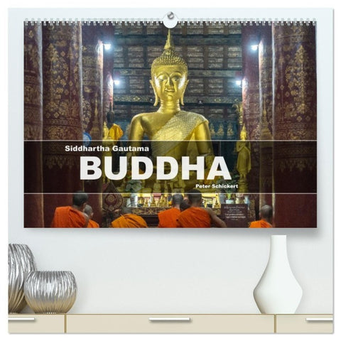 Siddhartha Gautama - Buddha (hochwertiger Premium Wandkalender 2027 DIN A2 quer), Kunstdruck in Hochglanz