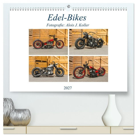 Edel-Bikes 2027 (hochwertiger Premium Wandkalender 2027 DIN A2 quer), Kunstdruck in Hochglanz