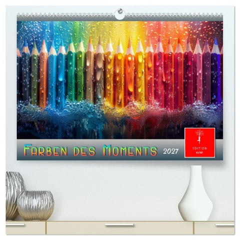 Farben des Moments (hochwertiger Premium Wandkalender 2027 DIN A2 quer), Kunstdruck in Hochglanz