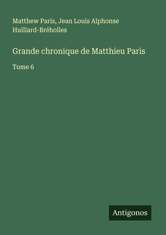 Grande chronique de Matthieu Paris