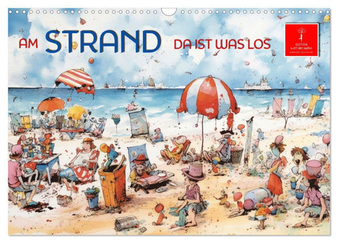 Am Strand da ist was los (Wandkalender 2027 DIN A3 quer), CALVENDO Monatskalender