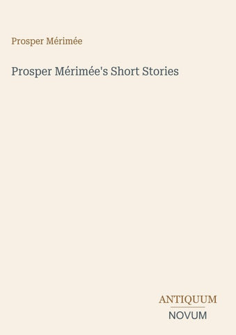 Prosper Mérimée's Short Stories
