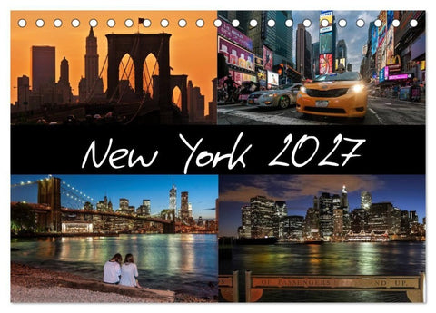 New York (Tischkalender 2027 DIN A5 quer), CALVENDO Monatskalender