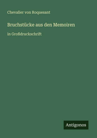 Bruchstücke aus den Memoiren