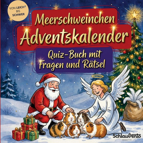 Meerschweinchen-Adventskalender: Quiz-Buch mit Fragen und Rätsel