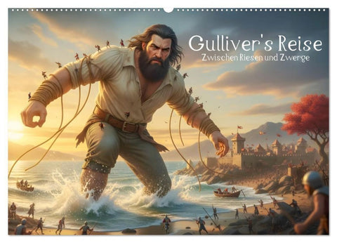 .Gulliver's Reise -Zwischen Riesen und Zwergen (Wandkalender 2027 DIN A2 quer), CALVENDO Monatskalender