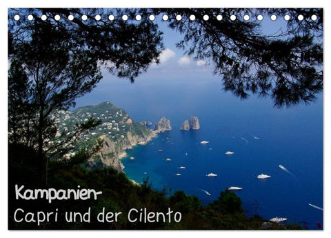 Kampanien - Capri und der Cilento (Tischkalender 2026 DIN A5 quer), CALVENDO Monatskalender