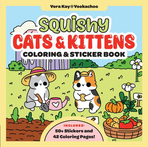 Squishy Cats & Kittens Coloring & Sticker Book