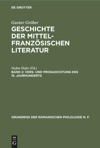 Vers- und Prosadichtung des 15. Jahrhunderts