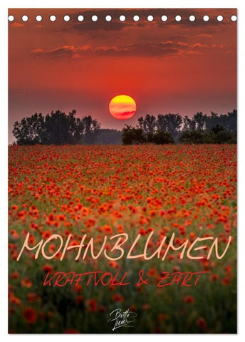 Mohnblumen - kraftvoll und zart (Tischkalender 2027 DIN A5 hoch), CALVENDO Monatskalender
