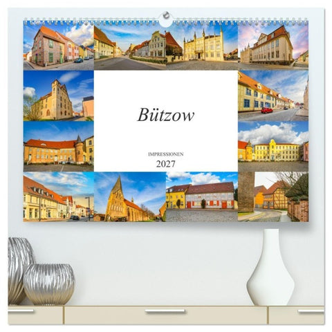 Bützow Impressionen (hochwertiger Premium Wandkalender 2027 DIN A2 quer), Kunstdruck in Hochglanz