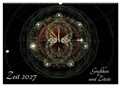 Zeit 2027 - Grafiken und Zitate (Wandkalender 2027 DIN A2 quer), CALVENDO Monatskalender