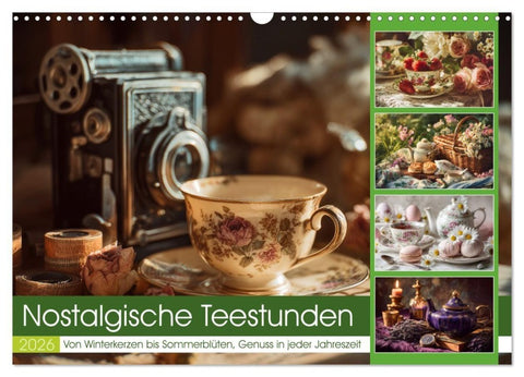 Nostalgische Teestunden (Wandkalender 2026 DIN A3 quer), CALVENDO Monatskalender