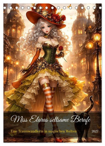 Miss Elaras seltsame Berufe (Tischkalender 2027 DIN A5 hoch), CALVENDO Monatskalender