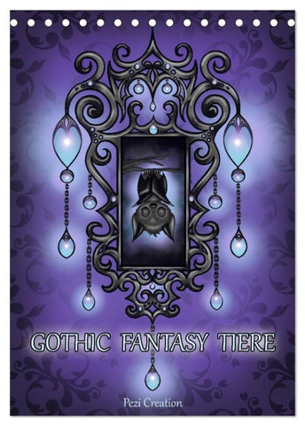 Gothic Fantasy Tiere (Tischkalender 2027 DIN A5 hoch), CALVENDO Monatskalender