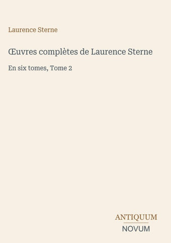 ¿uvres complètes de Laurence Sterne