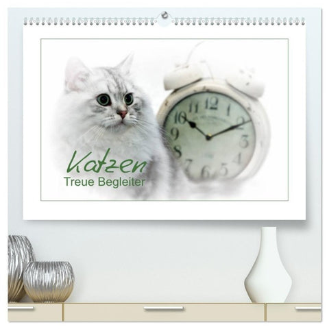 Katzen – Treue Begleiter (CH - Version) (hochwertiger Premium Wandkalender 2027 DIN A2 quer), Kunstdruck in Hochglanz