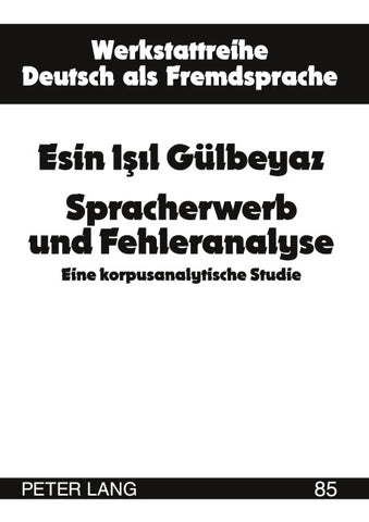 Spracherwerb und Fehleranalyse