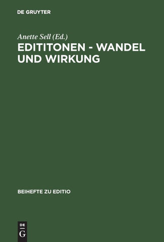 Edititonen - Wandel und Wirkung
