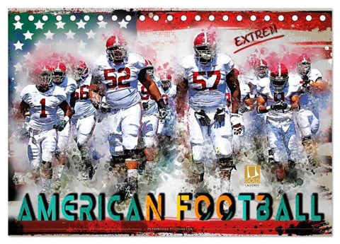 American Football extrem (Tischkalender 2026 DIN A5 quer), CALVENDO Monatskalender