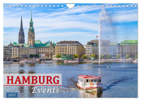 Hamburg Events (Wandkalender 2027 DIN A4 quer), CALVENDO Monatskalender