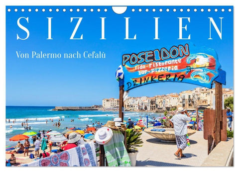 Sizilien - Von Palermo nach Cefalù (Wandkalender 2027 DIN A4 quer), CALVENDO Monatskalender
