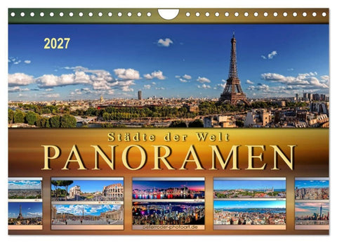 Städte der Welt, Panoramen (Wandkalender 2027 DIN A4 quer), CALVENDO Monatskalender