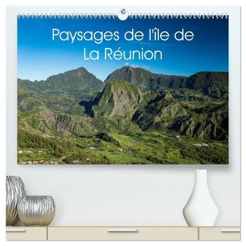 Paysages de l'île de La Réunion  (Calendrier mural 2026 DIN A2 vertical) calendrier de bureau