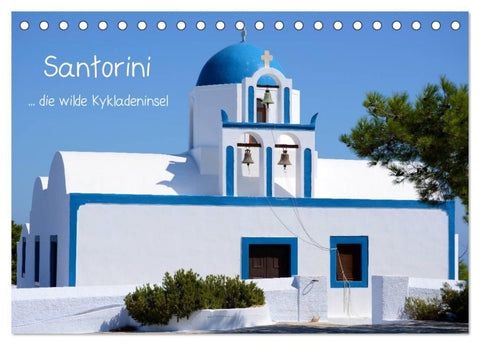 Santorini (Tischkalender 2026 DIN A5 quer), CALVENDO Monatskalender