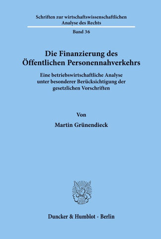 Die Finanzierung des Öffentlichen Personennahverkehrs.