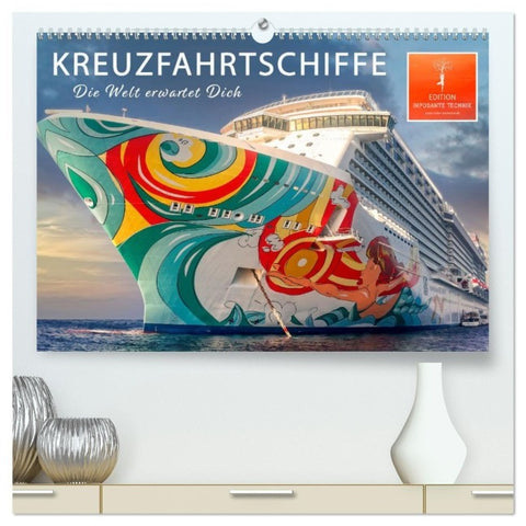 Kreuzfahrtschiffe - die Welt erwartet Dich (hochwertiger Premium Wandkalender 2027 DIN A2 quer), Kunstdruck in Hochglanz