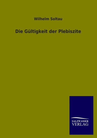 Die Gültigkeit der Plebiszite