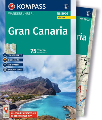 KOMPASS Wanderführer Gran Canaria, 75 Touren mit Extra-Tourenkarte