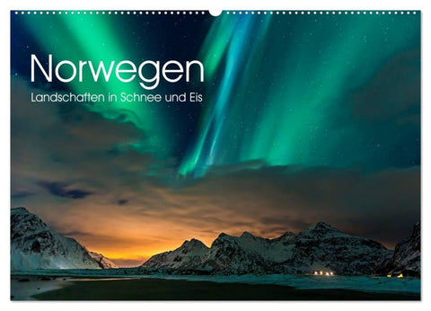 Norwegen, Landschaften in Schnee und Eis (Wandkalender 2026 DIN A2 quer), CALVENDO Monatskalender