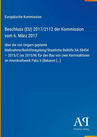 Beschluss (EU) 2017/2112 der Kommission vom 6. März 2017