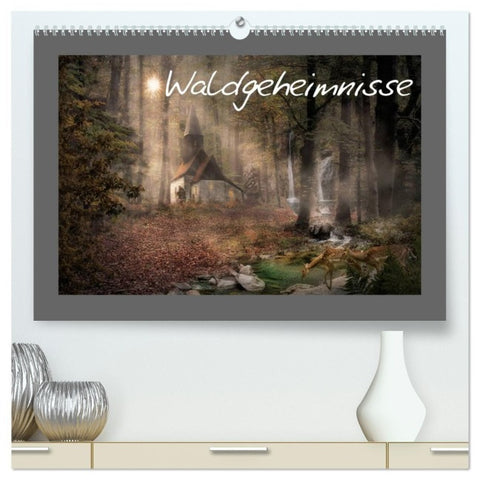 Waldgeheimnisse (hochwertiger Premium Wandkalender 2027 DIN A2 quer), Kunstdruck in Hochglanz