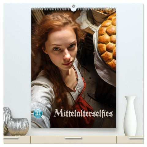 Mittelalterselfies (hochwertiger Premium Wandkalender 2027 DIN A2 hoch), Kunstdruck in Hochglanz