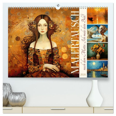 Malertausch (hochwertiger Premium Wandkalender 2026 DIN A2 quer), Kunstdruck in Hochglanz