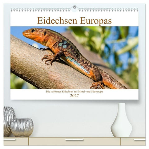 Eidechsen Europas (hochwertiger Premium Wandkalender 2027 DIN A2 quer), Kunstdruck in Hochglanz