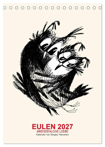 EULEN 2027 GRENZENLOSE LIEBE (Tischkalender 2027 DIN A5 hoch), CALVENDO Monatskalender