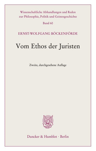 Vom Ethos der Juristen.